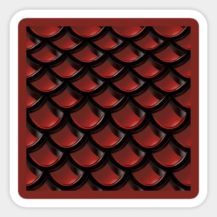 Black & Red Dragon Scale Sticker